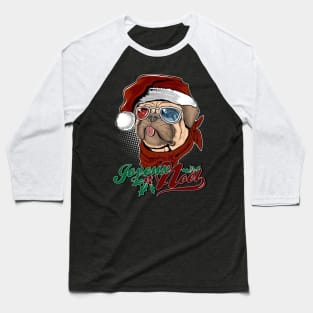 Joyeux noël cute pud dog Baseball T-Shirt